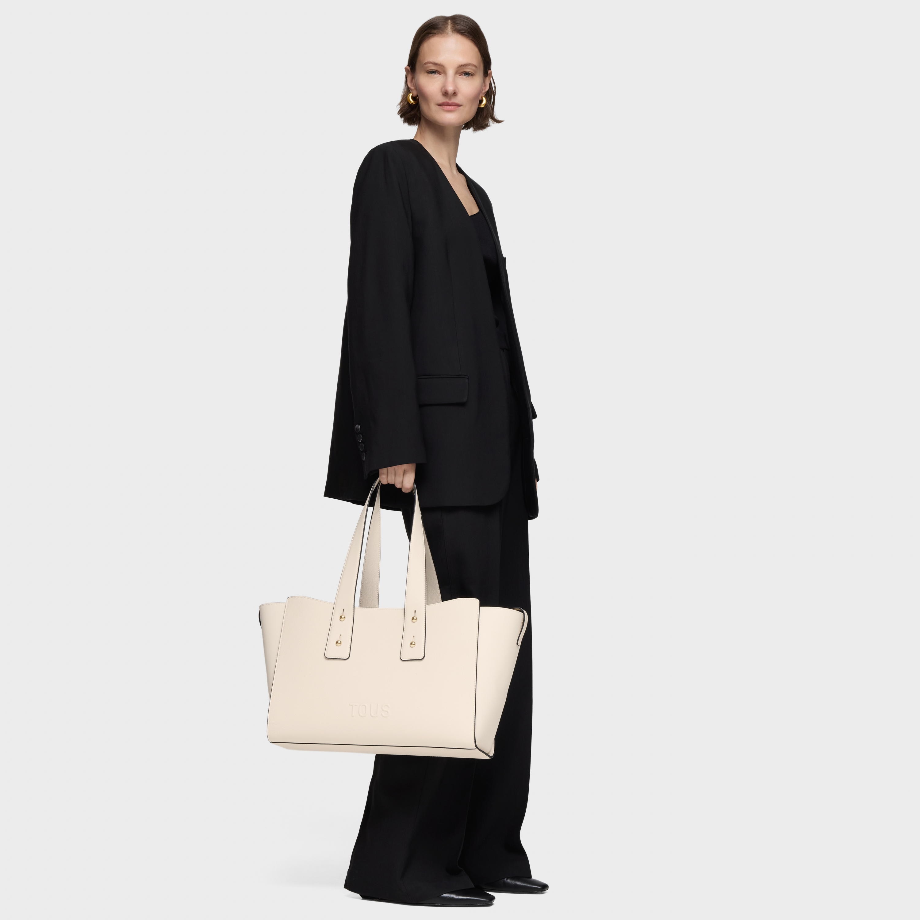 Large beige City bag TOUS Back to Basics