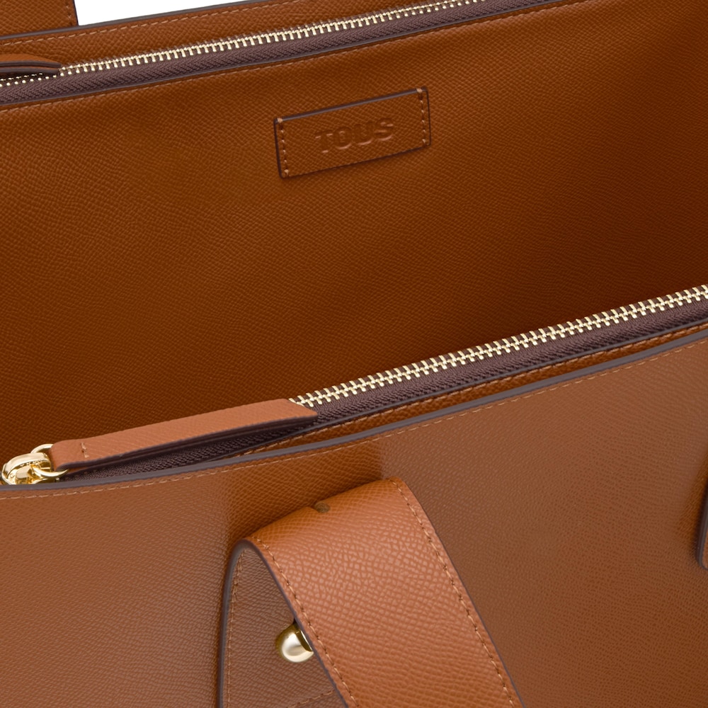 Large camel-colored City bag TOUS Back to Basics