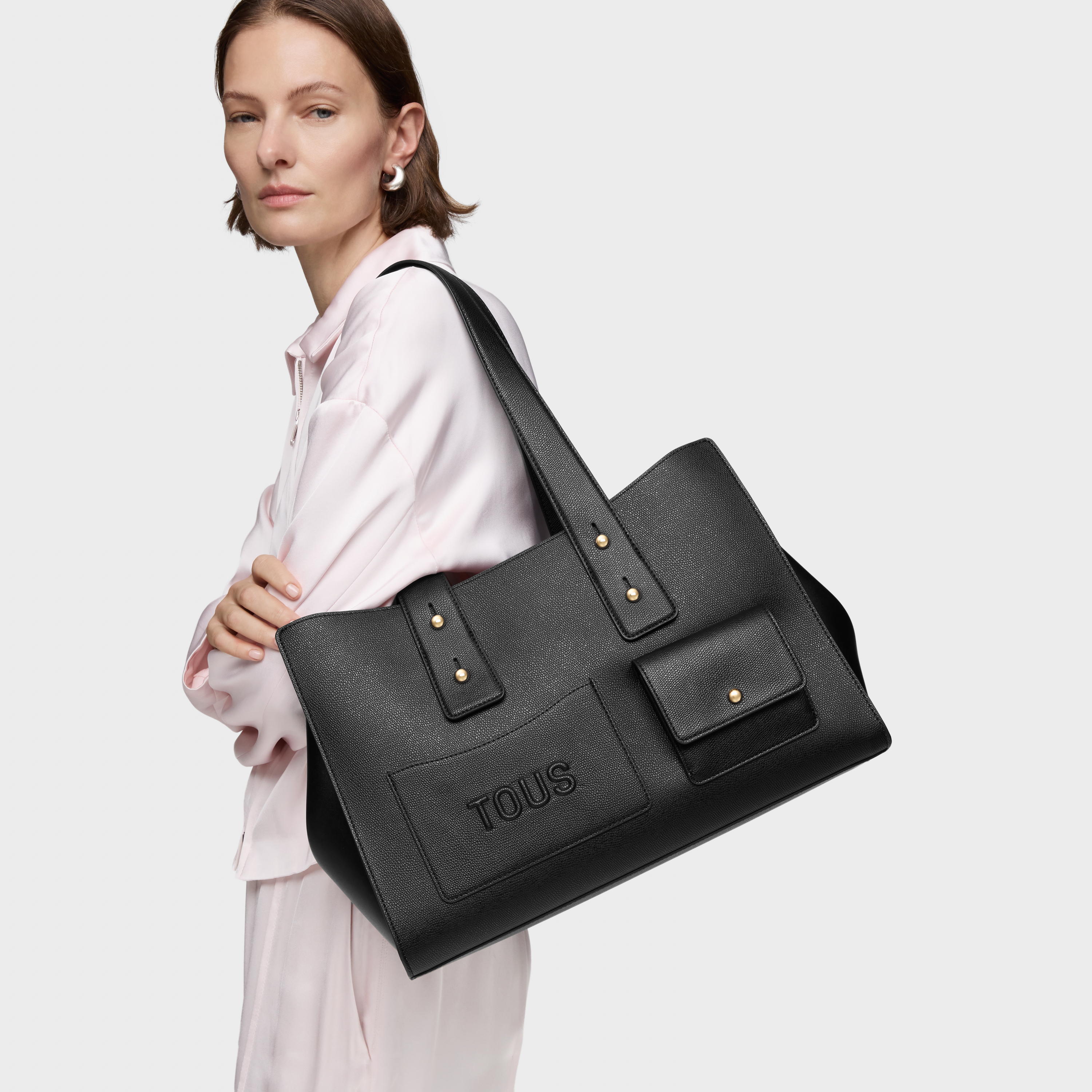 Large black City bag TOUS Back to Basics | TOUS