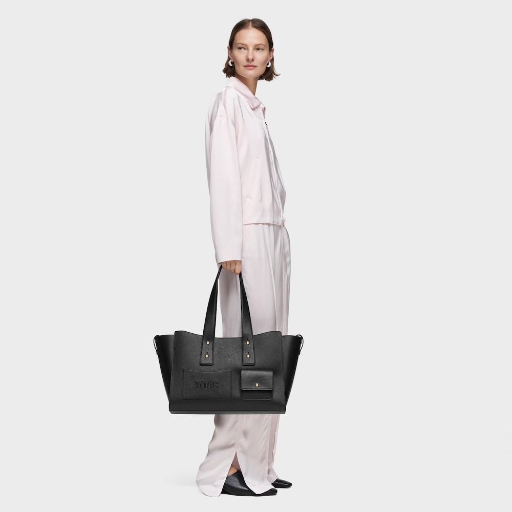 Velk&aacute; čern&aacute; City kabelka TOUS Back to Basics