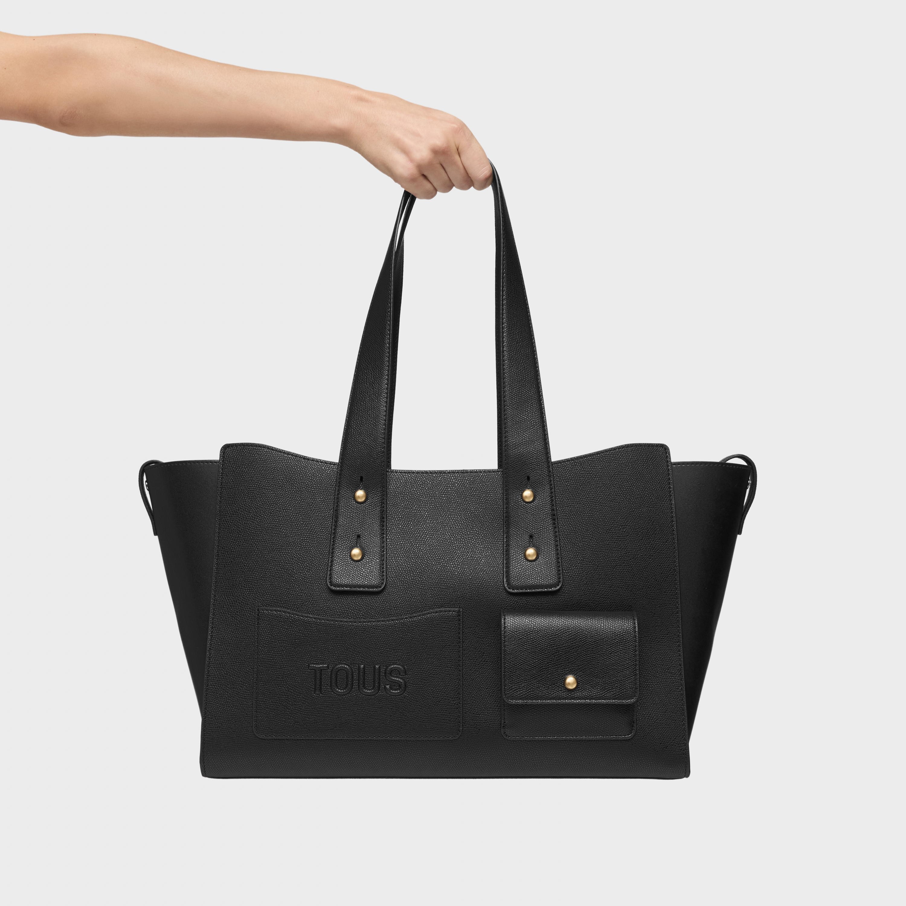 Large black City bag TOUS Back to Basics