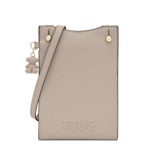 &Eacute;tui pour t&eacute;l&eacute;phone portable &agrave; bandouli&egrave;re taupe TOUS Back to Basics