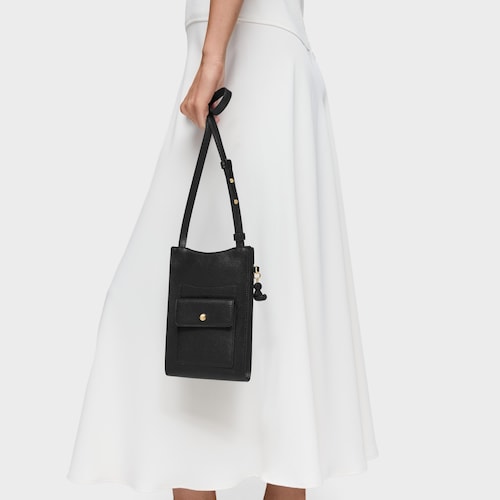 Κρεμαστή θήκη τηλεφώνου TOUS Back to Basics σε μαύρο χρώμα