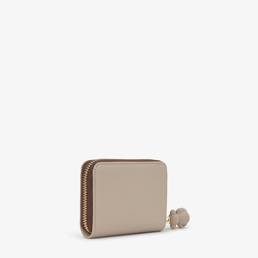 Taupe-colored Change purse TOUS Back to Basics