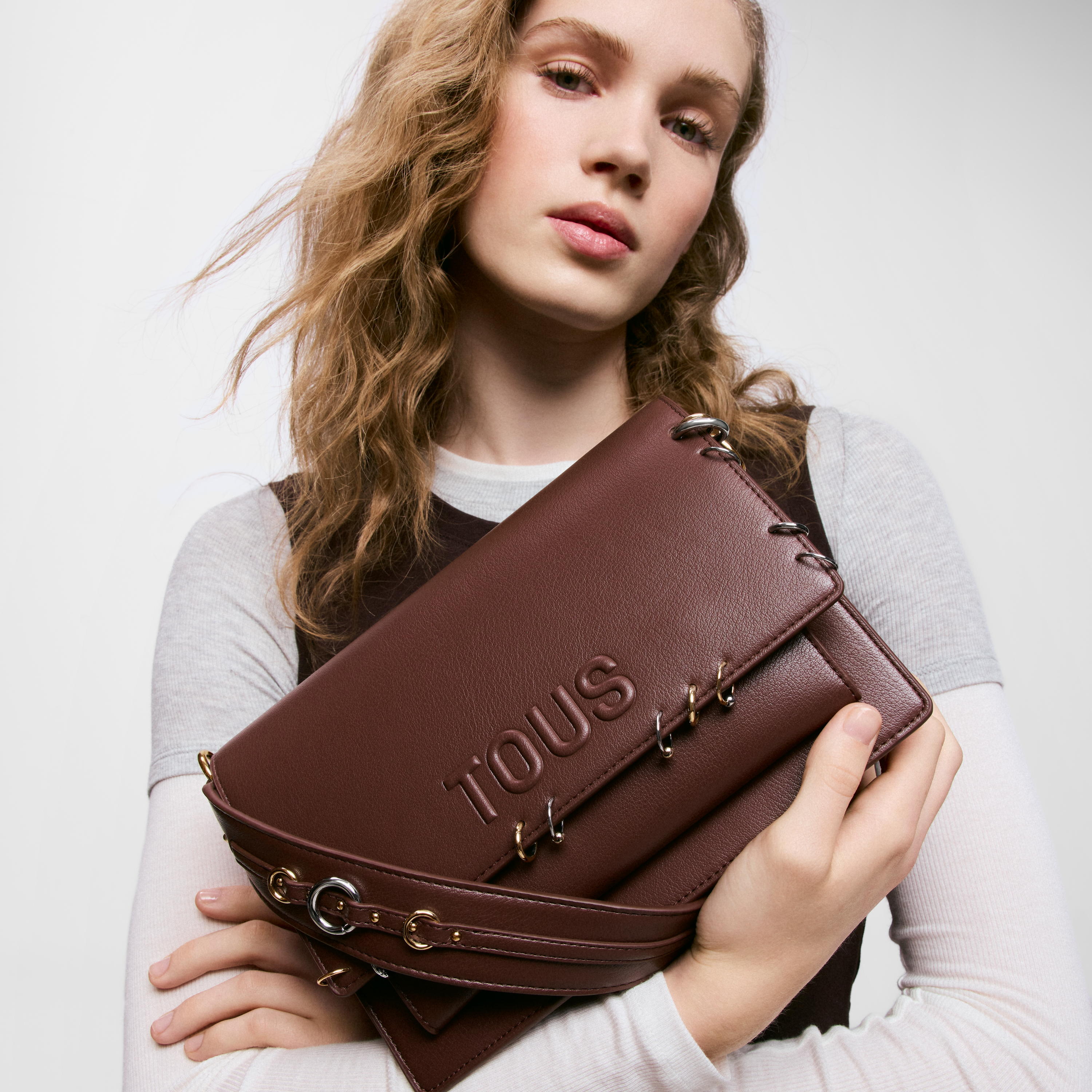 Medium brown Crossbody bag TOUS Audree Earrings | TOUS