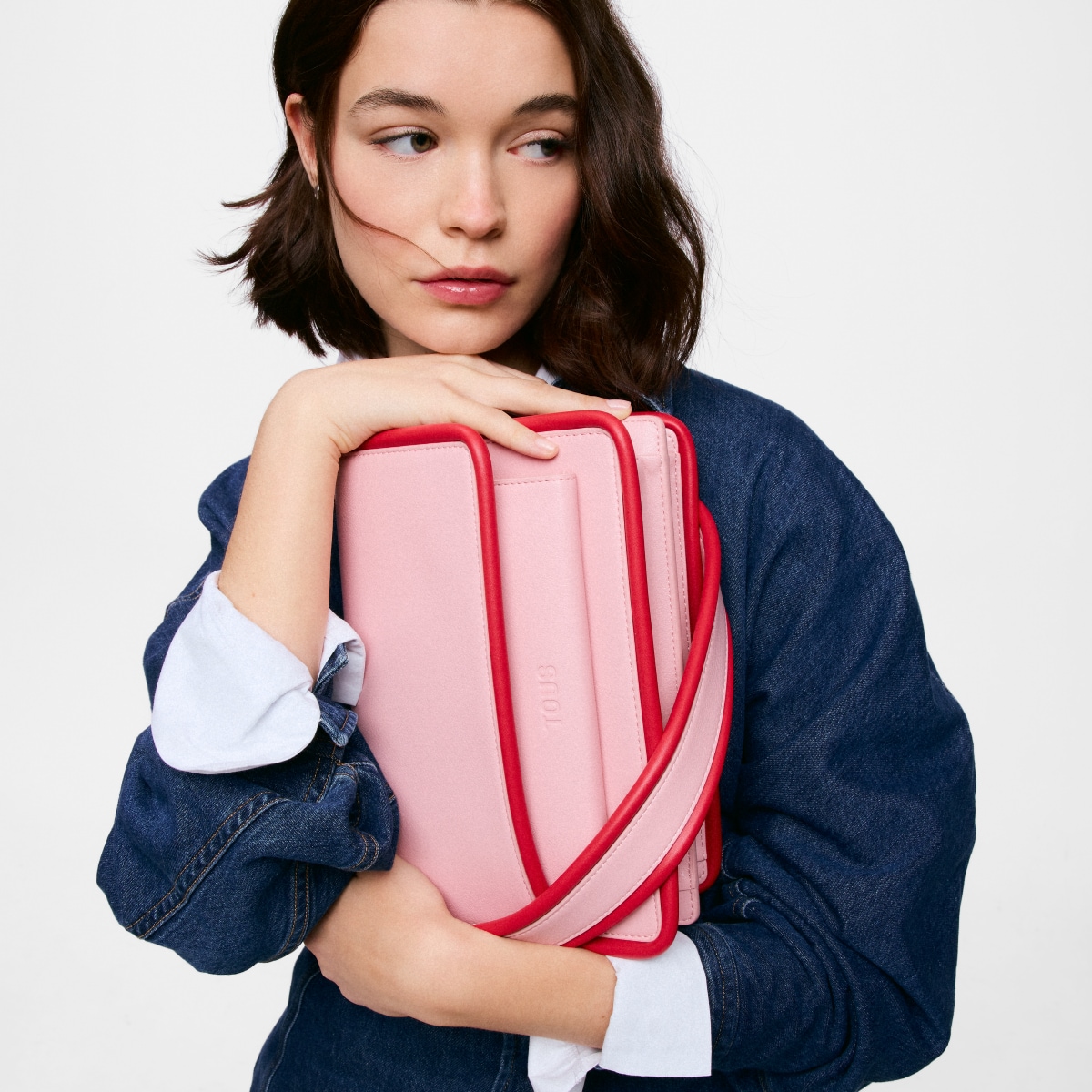 Tous - Bandolera Mediana Rosa Oscuro Audree Pipings - Rosa Oscuro