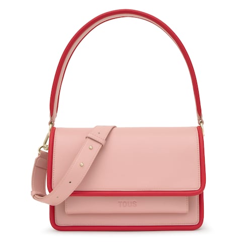 Sac &agrave; bandouli&egrave;re rose fonc&eacute; moyen TOUS Audree Pipings