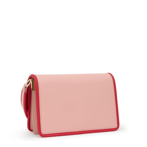 Sac &agrave; bandouli&egrave;re rose fonc&eacute; moyen TOUS Audree Pipings
