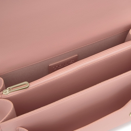 Sac &agrave; bandouli&egrave;re rose fonc&eacute; moyen TOUS Audree Pipings