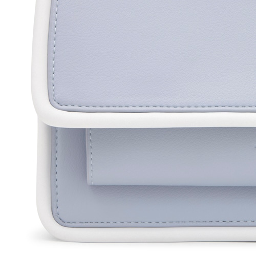 Sac &agrave; bandouli&egrave;re bleu gris moyen TOUS Audree Pipings