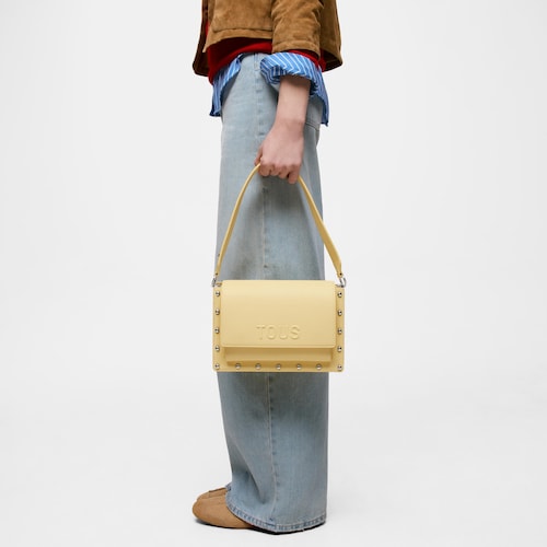 Medium yellow Crossbody bag TOUS Audree Studs