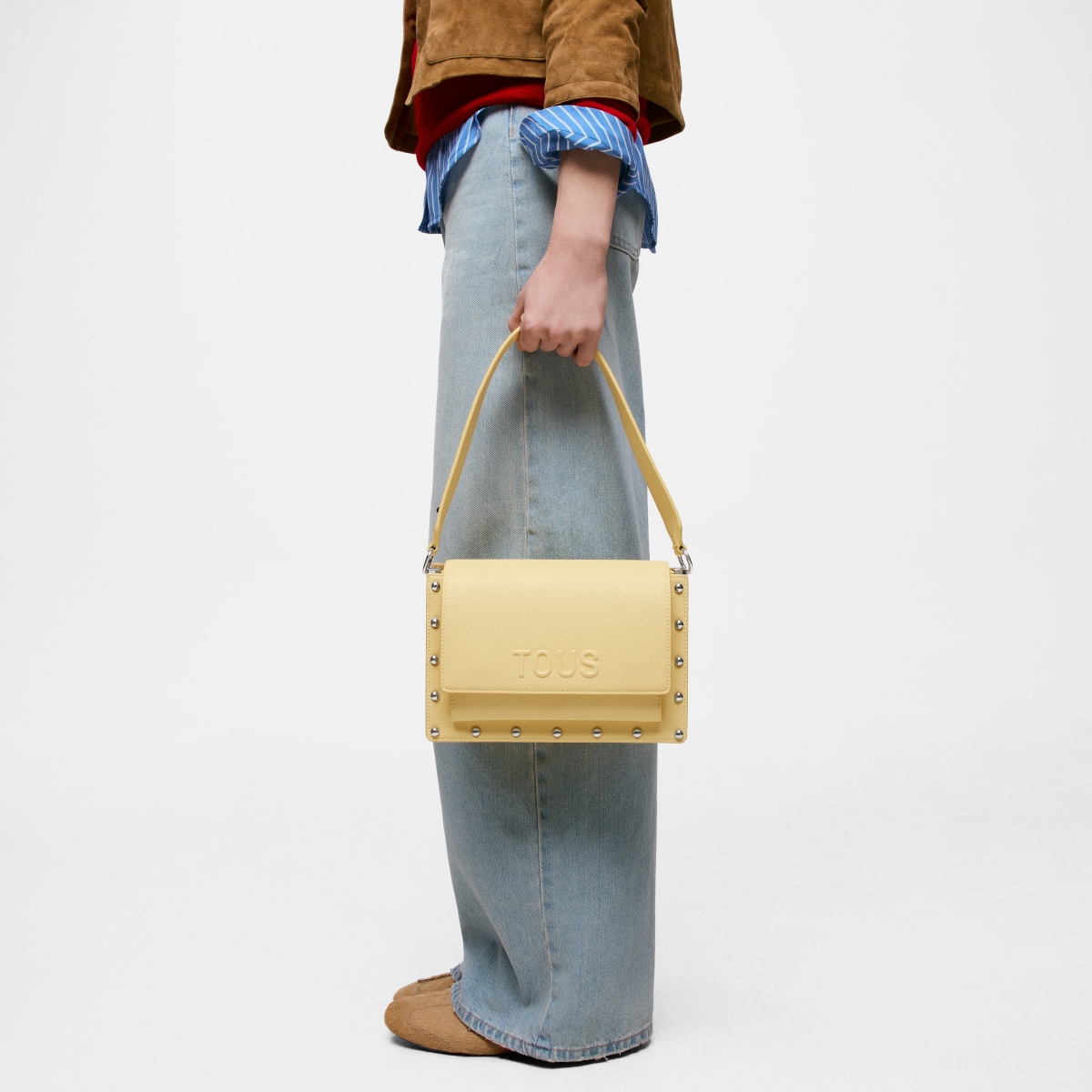 Tous - Bandolera Mediana Amarillo Audree Studs - Amarillo