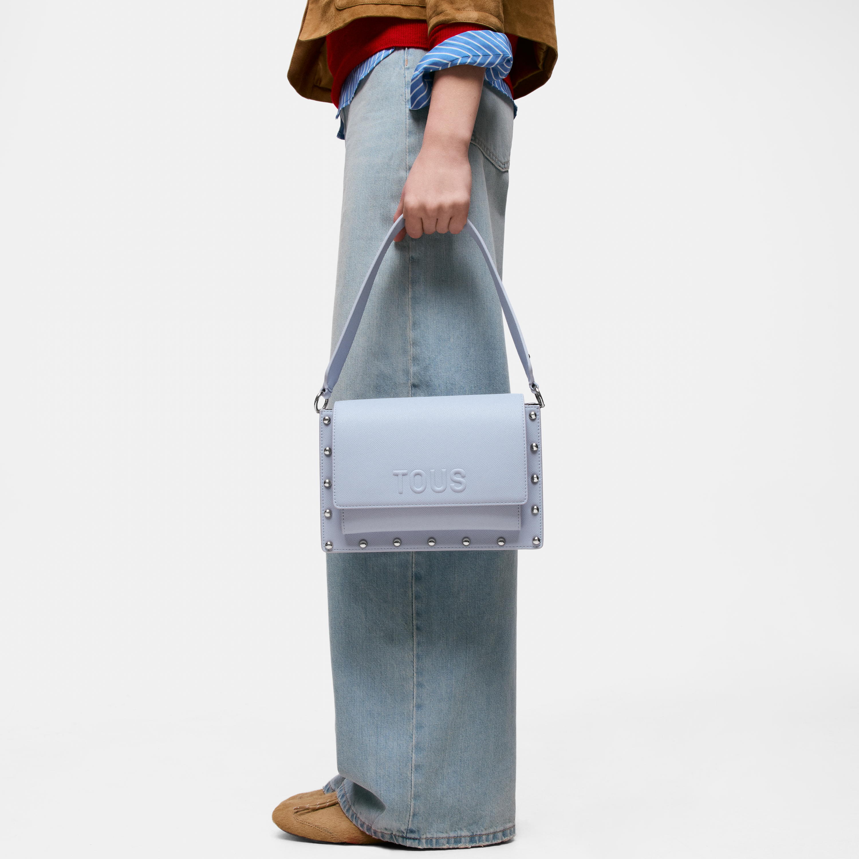 Medium blue Crossbody bag TOUS Audree Studs | TOUS