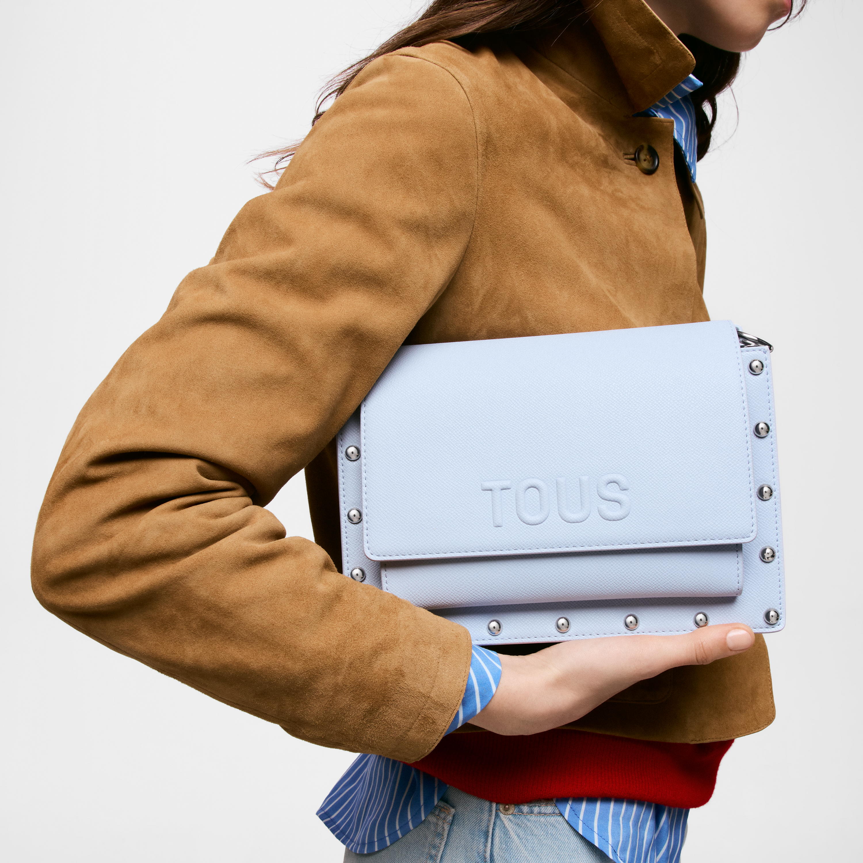 Medium blue Crossbody bag TOUS Audree Studs | TOUS