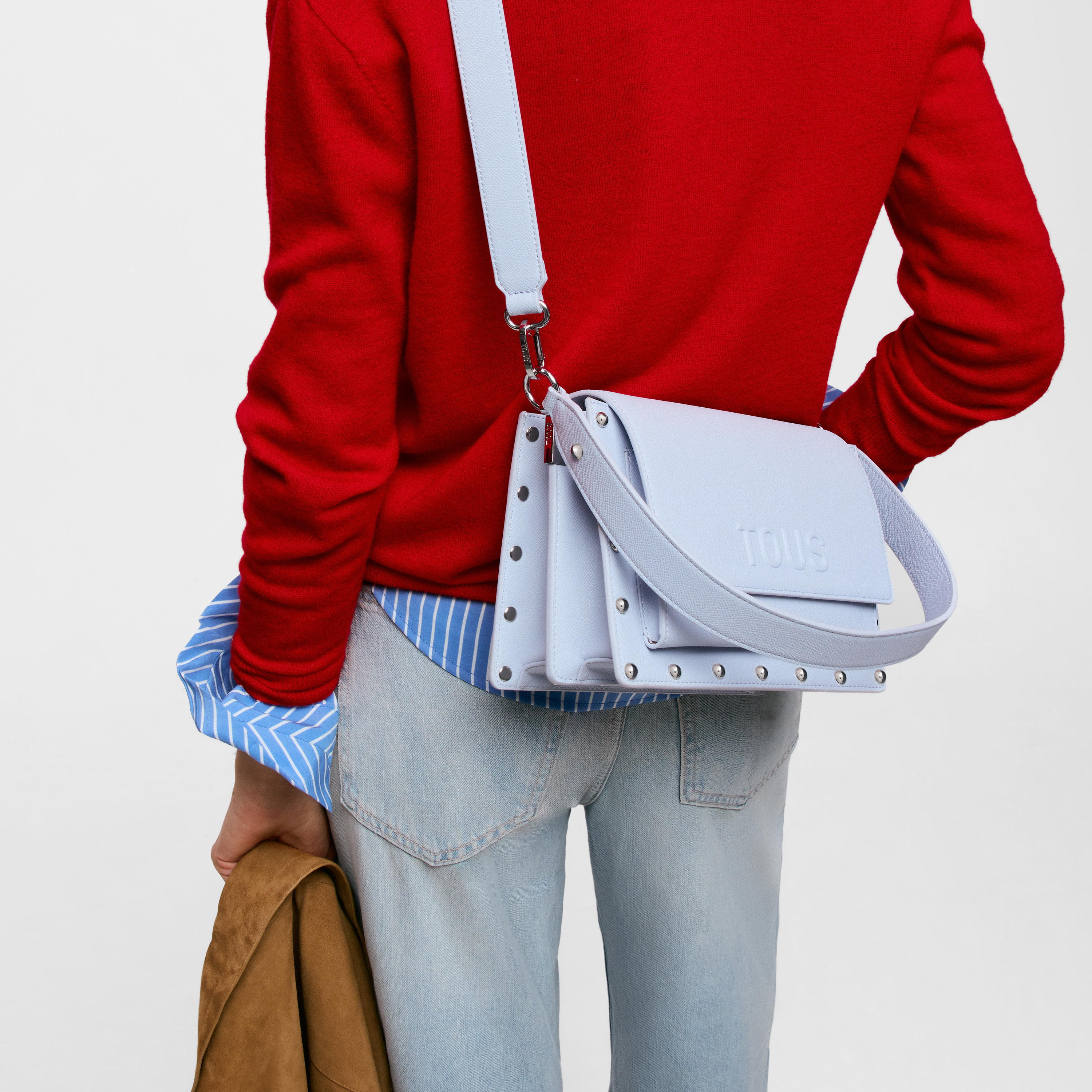 Medium blue Crossbody bag TOUS Audree Studs | TOUS