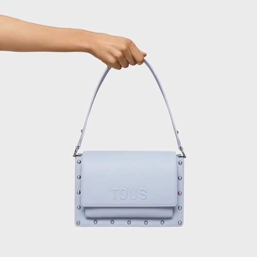 Sac &agrave; bandouli&egrave;re bleu moyen TOUS Audree Studs