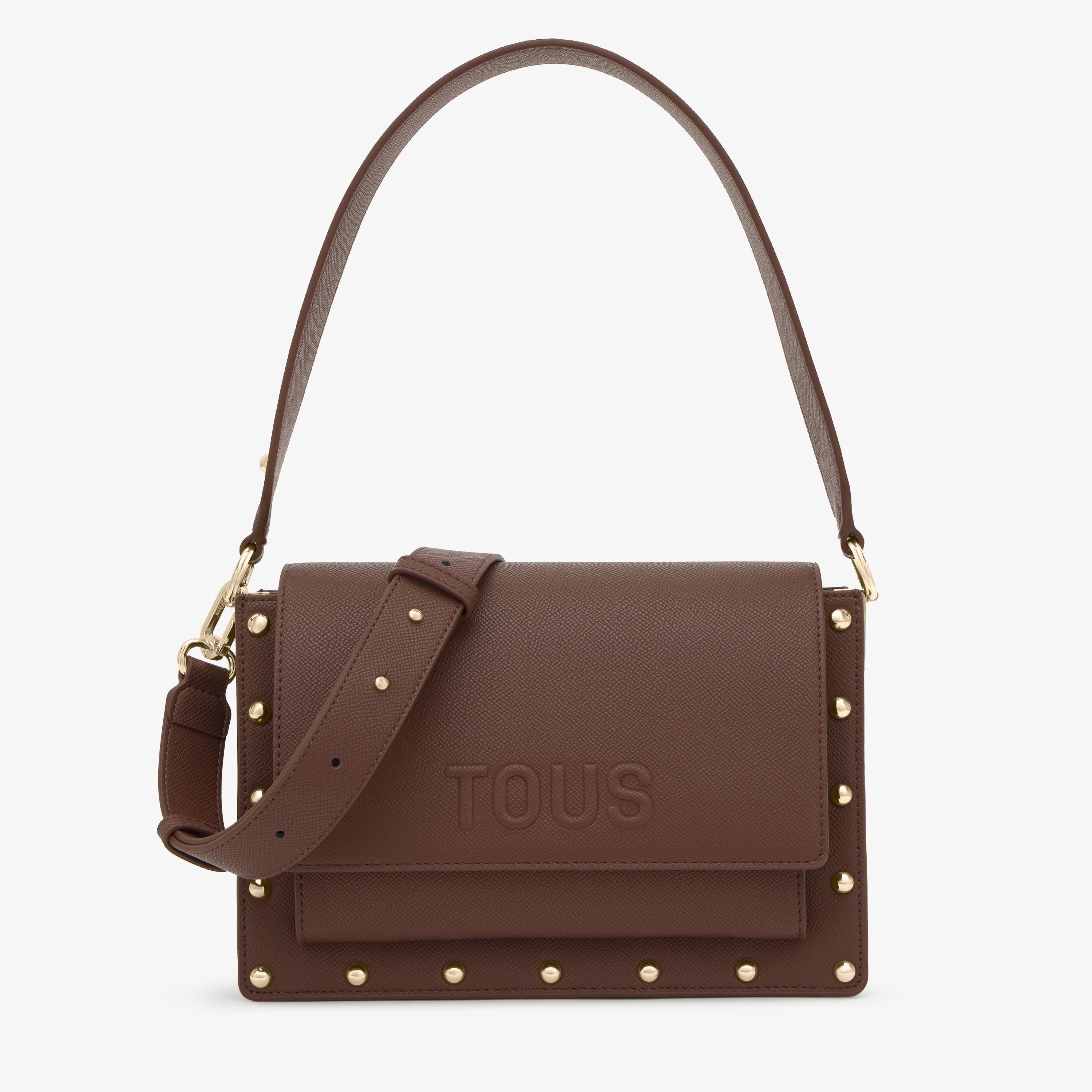 Medium brown Crossbody bag TOUS Audree Studs