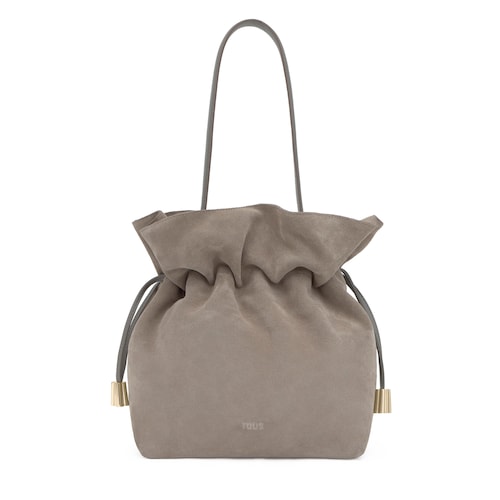 Bombonera topo mediana de piel Tous Heritage