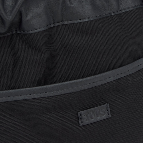 Bombonera negra mediana de piel Tous Heritage