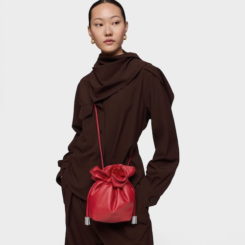 Bombonera roja pequeña de piel Tous Heritage