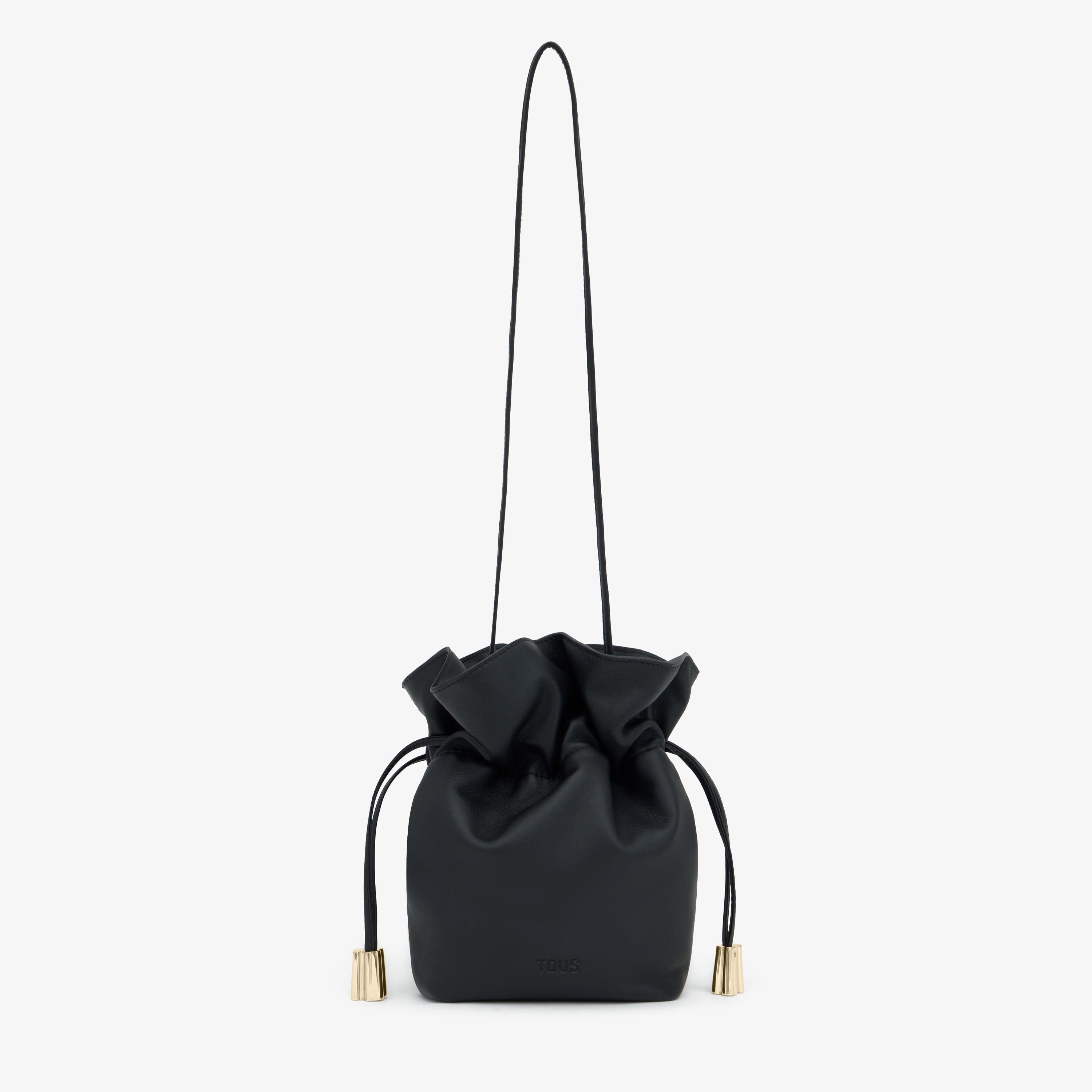 Small black leather Bucket bag TOUS Heritage | TOUS