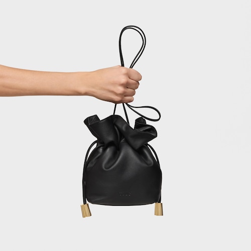 Bombonera negra pequeña de piel Tous Heritage