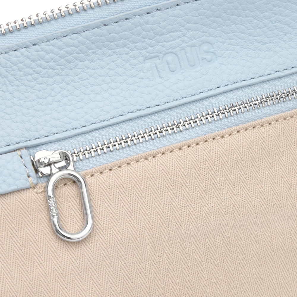 Bandolera de piel azul cielo TOUS Hold