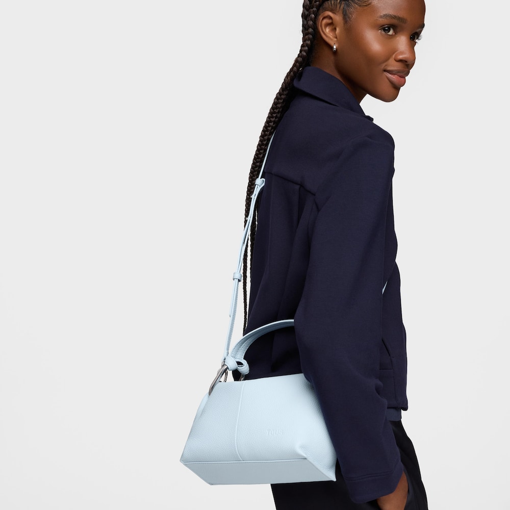 Bandolera de piel azul cielo TOUS Hold