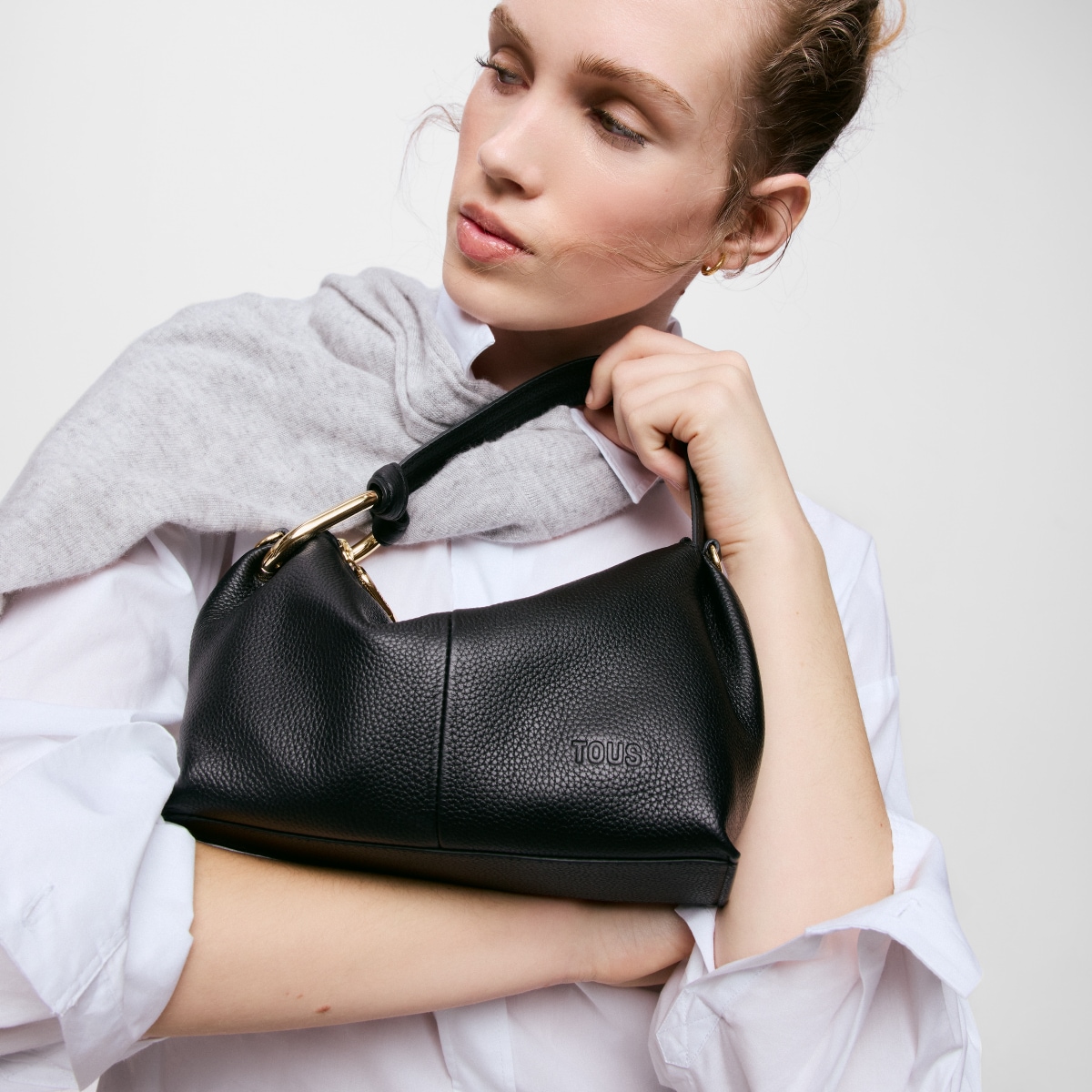 Tous - Bandolera De Piel Negra Tous Hold - Negro