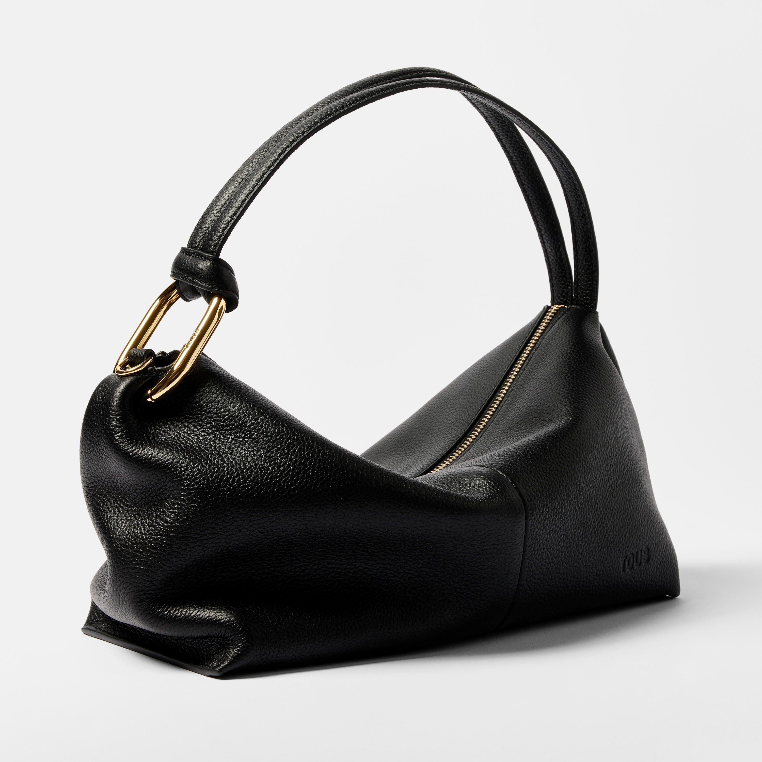 Black Bowling leather bag TOUS Hold | TOUS
