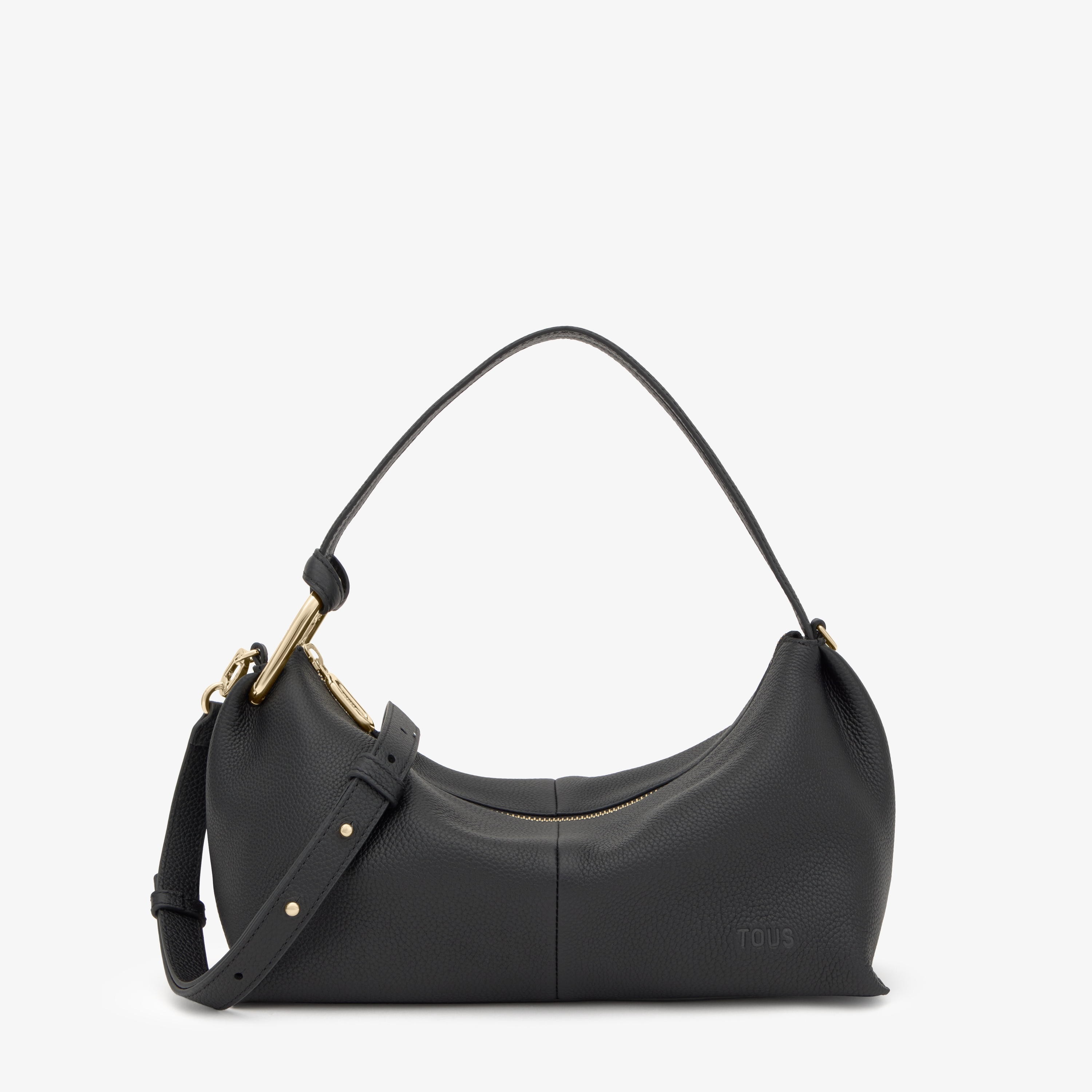 Black Bowling leather bag TOUS Hold