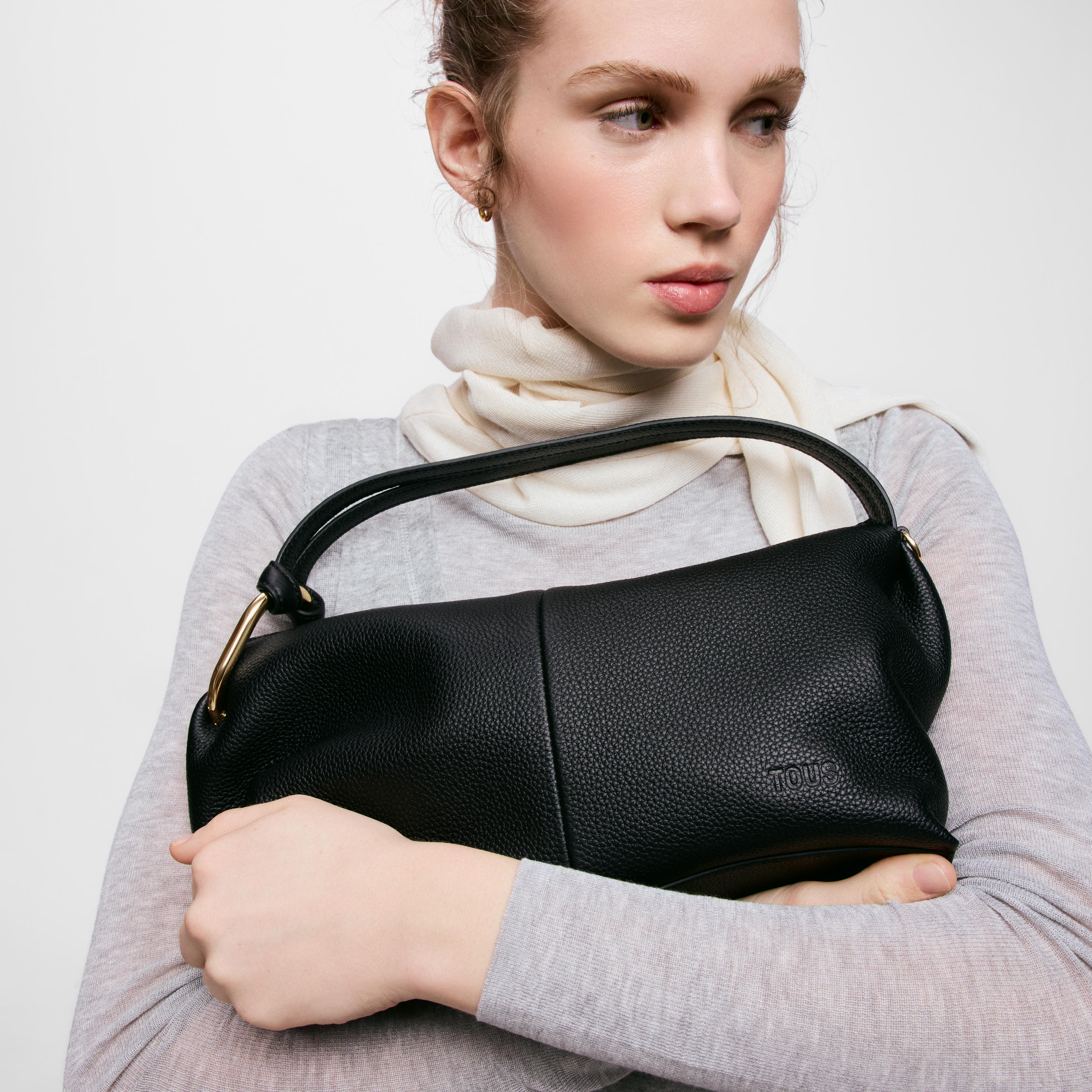 Black Bowling leather bag TOUS Hold
