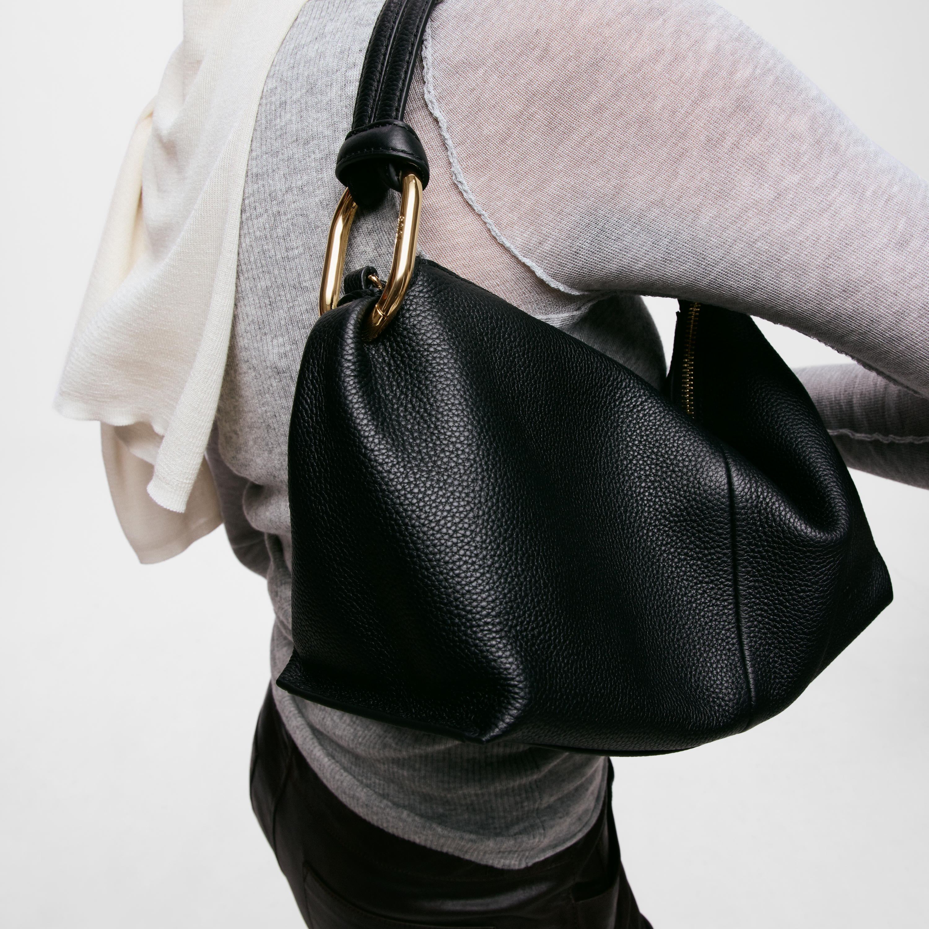 Black Bowling leather bag TOUS Hold
