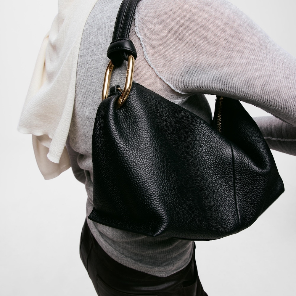 Czarna sk&oacute;rzana Torba typu bowling TOUS Hold