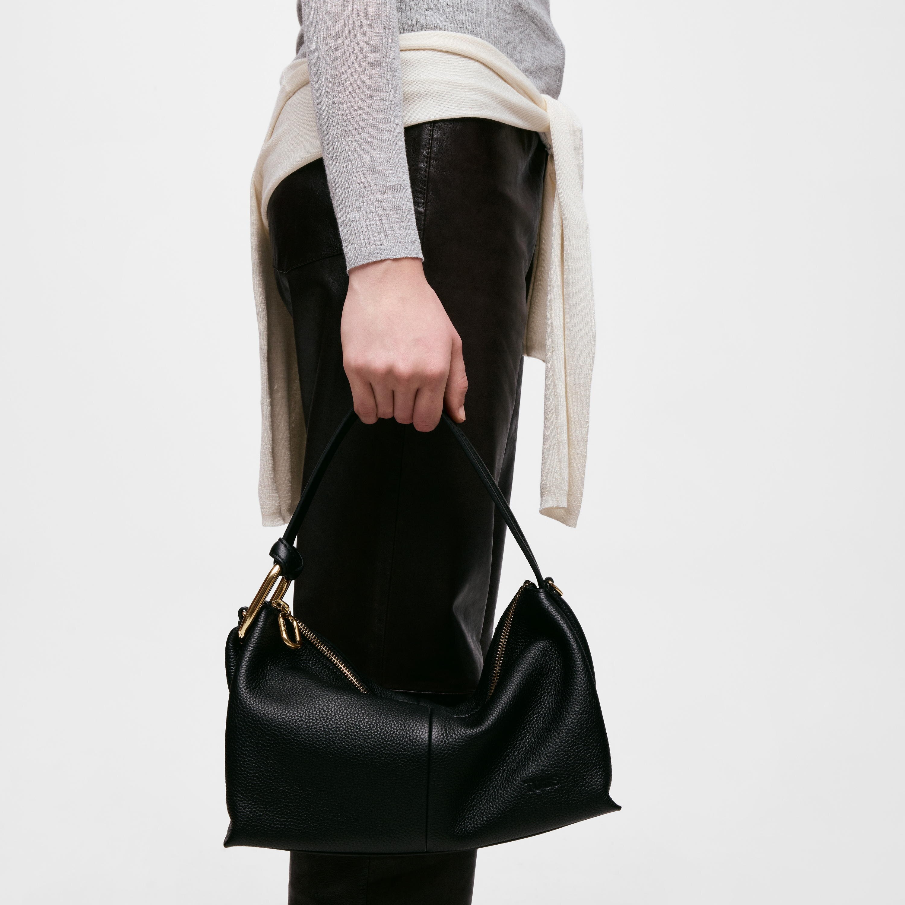 Black Bowling leather bag TOUS Hold