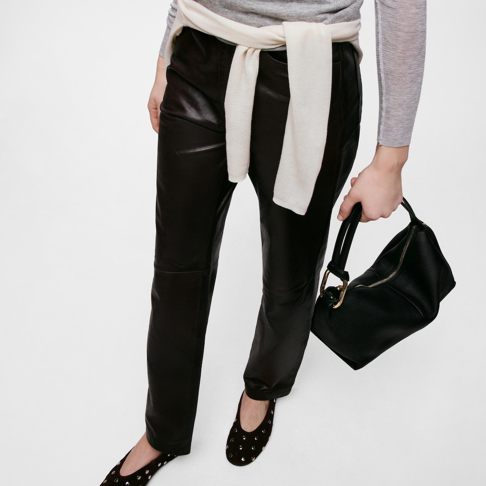 Czarna sk&oacute;rzana Torba typu bowling TOUS Hold