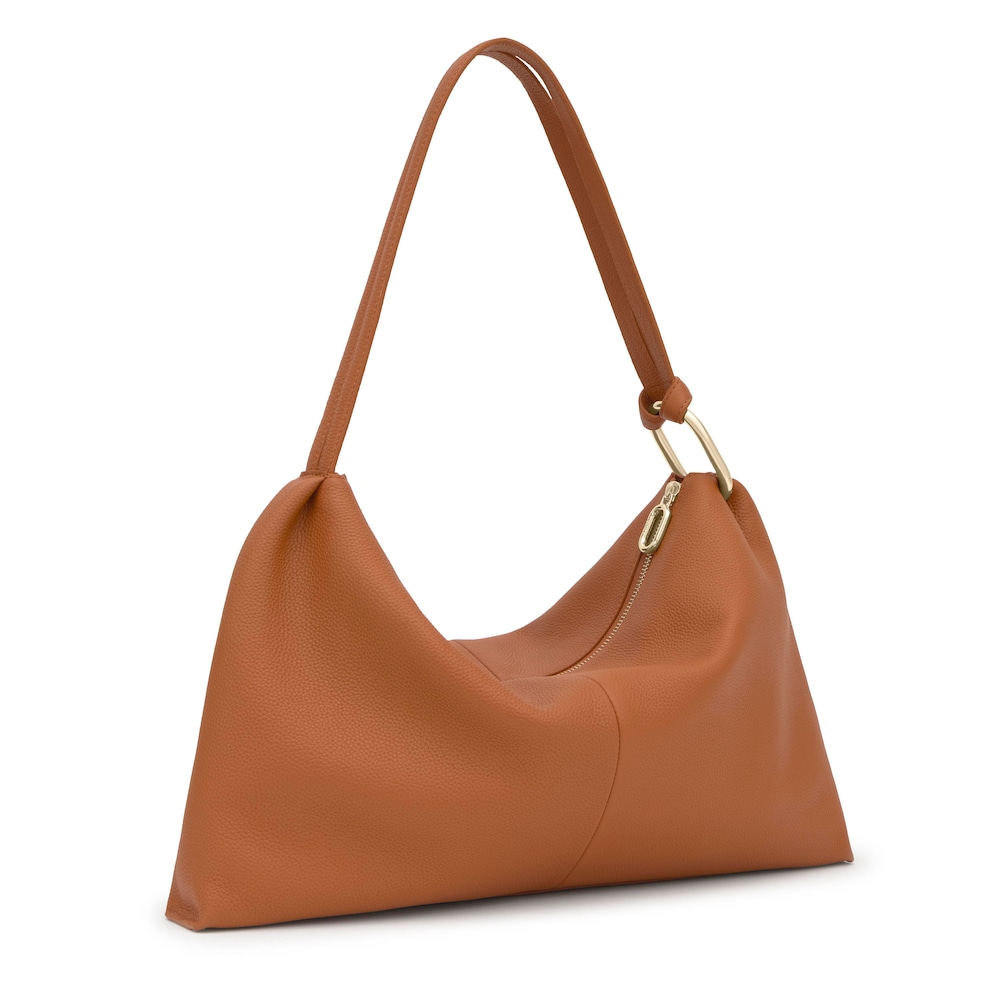 Camelfarbene Schultertasche Rindsleder TOUS Hold