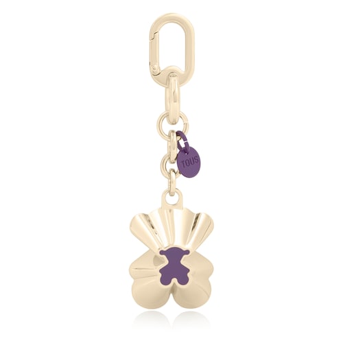 Lilac and gold-colored Key Ring TOUS Trunk Bear