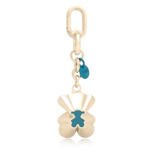 Turquoise and gold-colored Key Ring TOUS Trunk Bear