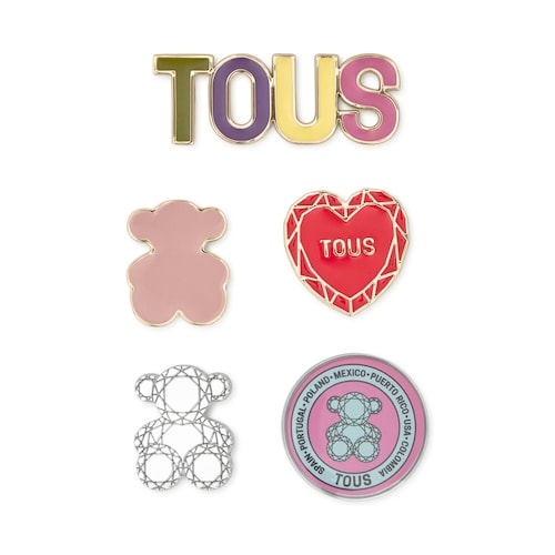 Pack of gold-colored Pins TOUS Bear Style