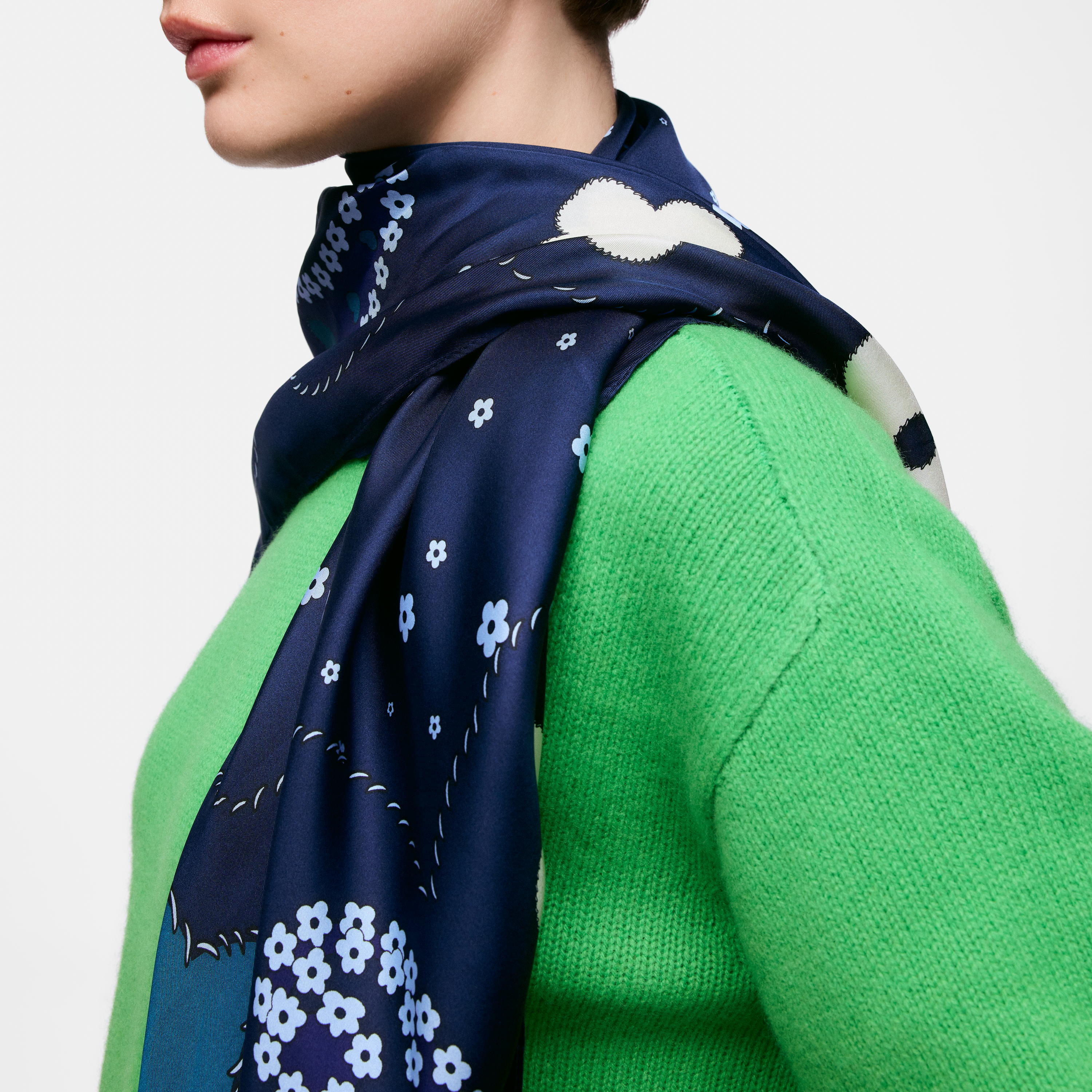 Square navy blue Scarf TOUS Motifs Paisley