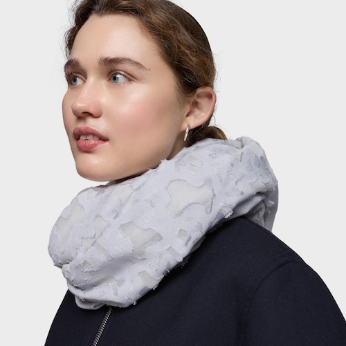 Foulard bleu gris Kaos Devore