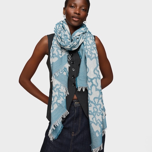 Foulard turquoise Kaos Devore
