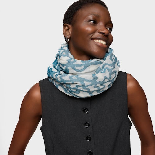 Foulard turquoise Kaos Devore