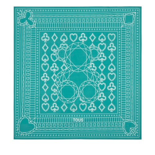 Mocador quadrat petit turquesa TOUS All in Bandana