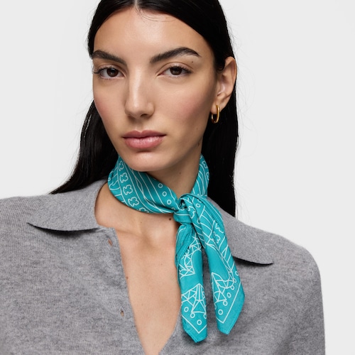 Mocador quadrat petit turquesa TOUS All in Bandana