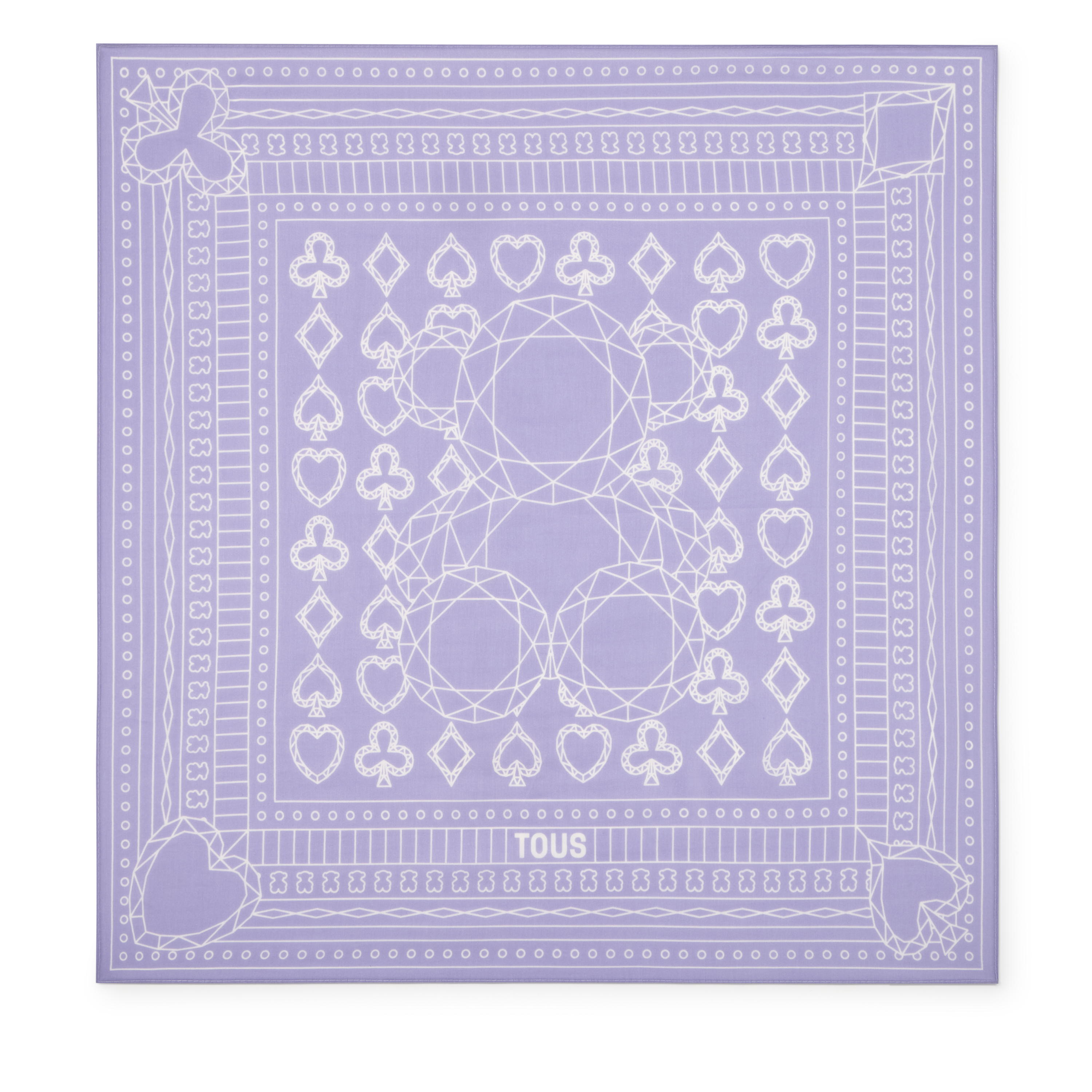 Small square mauve Scarf TOUS All in Bandana