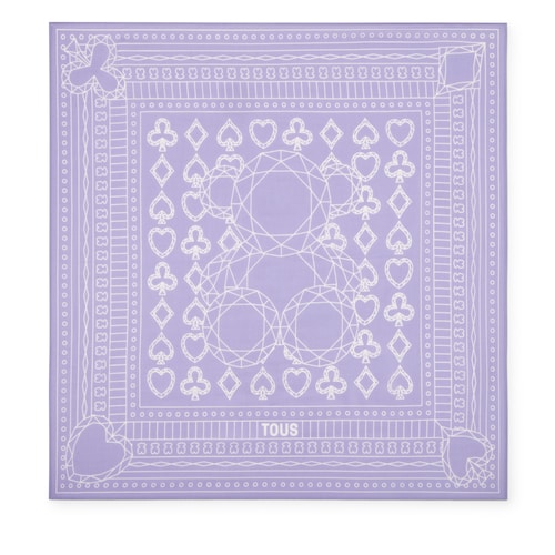 Pañuelo cuadrado pequeño malva TOUS All in Bandana