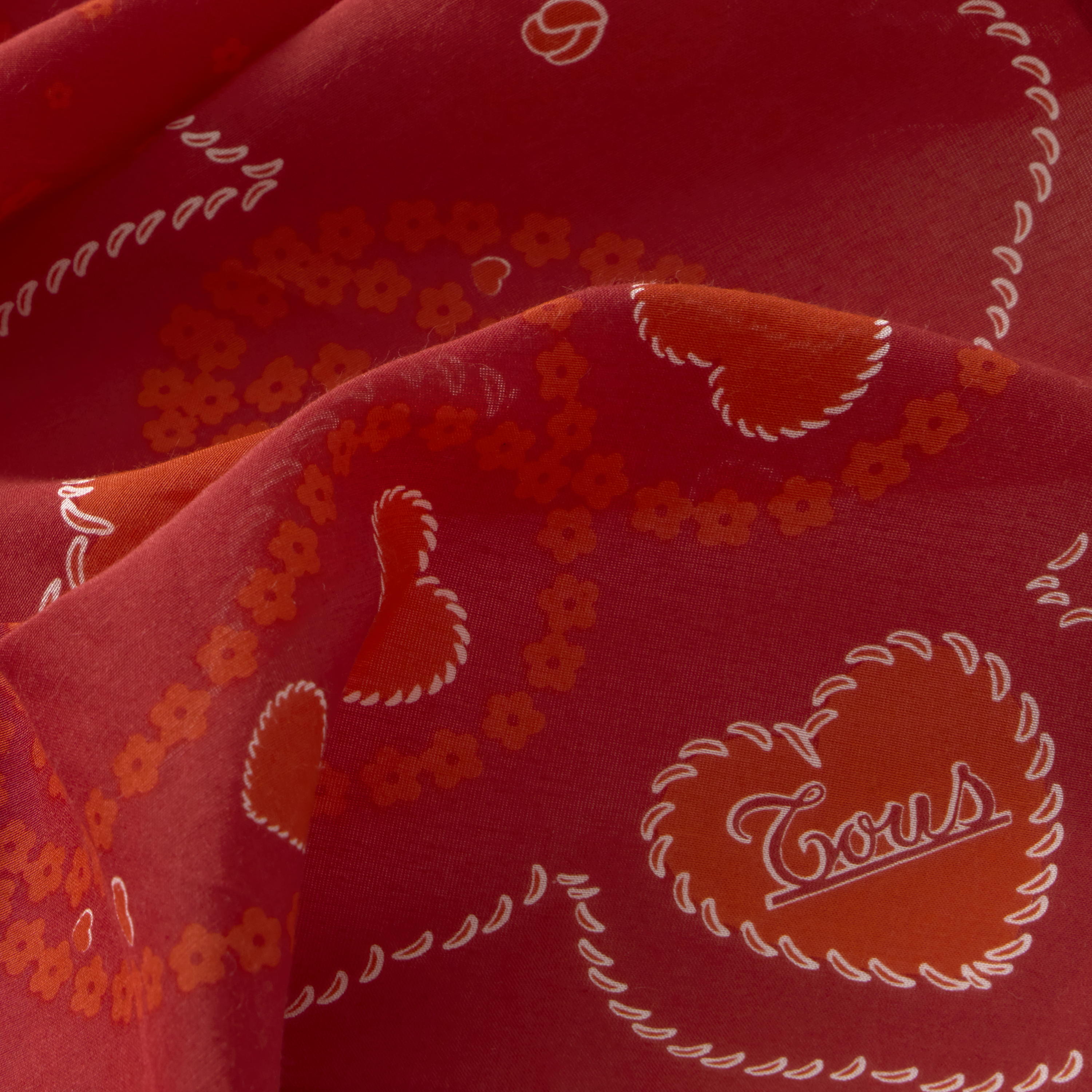 Square red Scarf TOUS Motifs Paisley