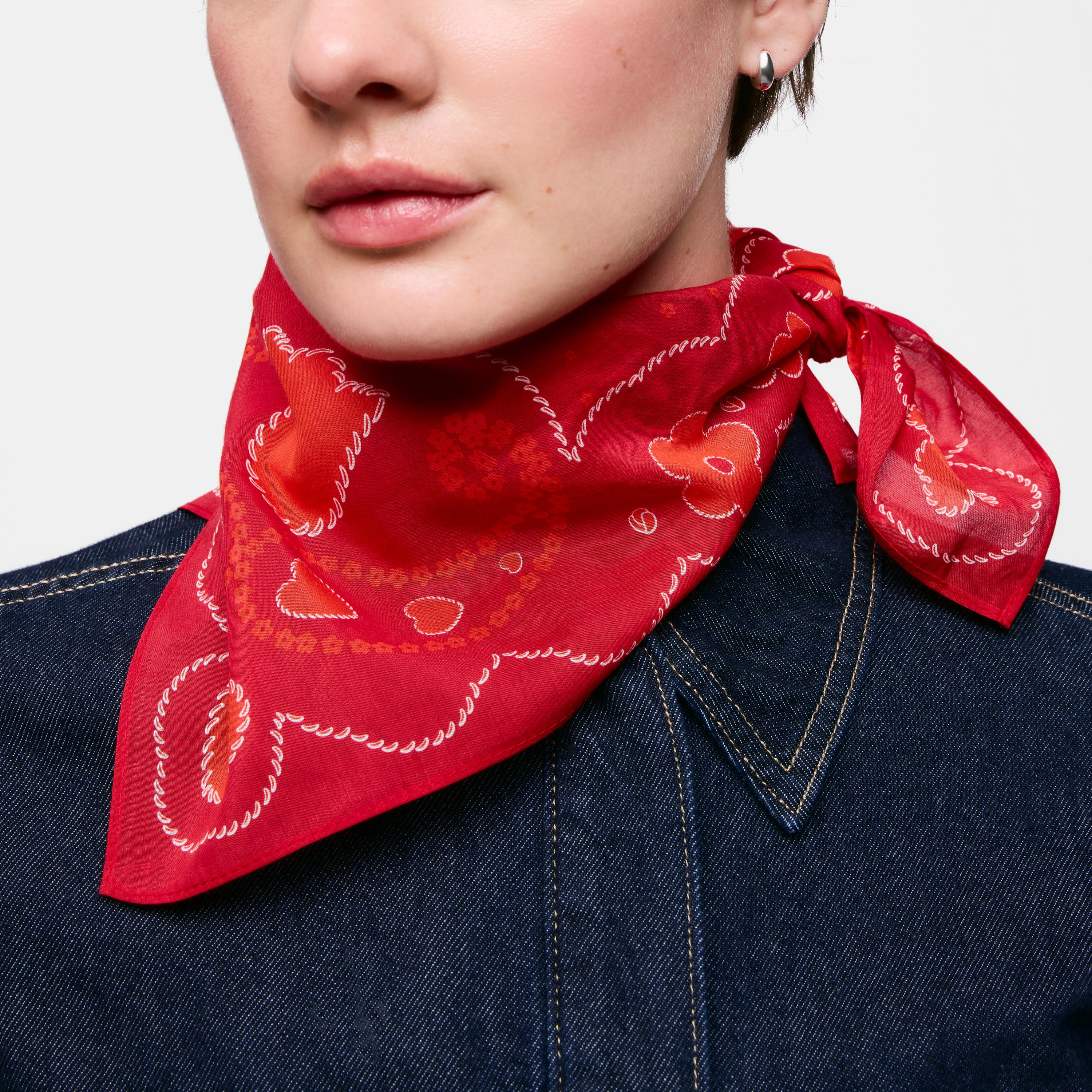 Square red Scarf TOUS Motifs Paisley